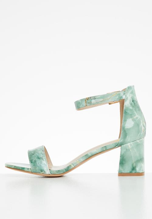Butterfly Feet - Graphite 1 ankle tie block heel - mint
