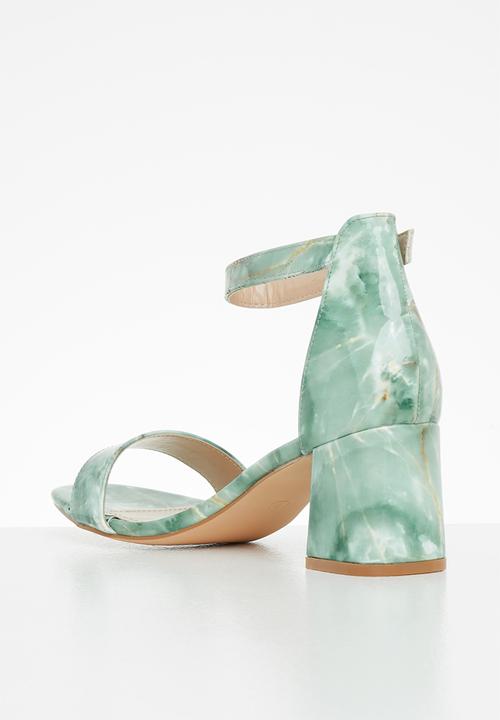 Butterfly Feet - Graphite 1 ankle tie block heel - mint