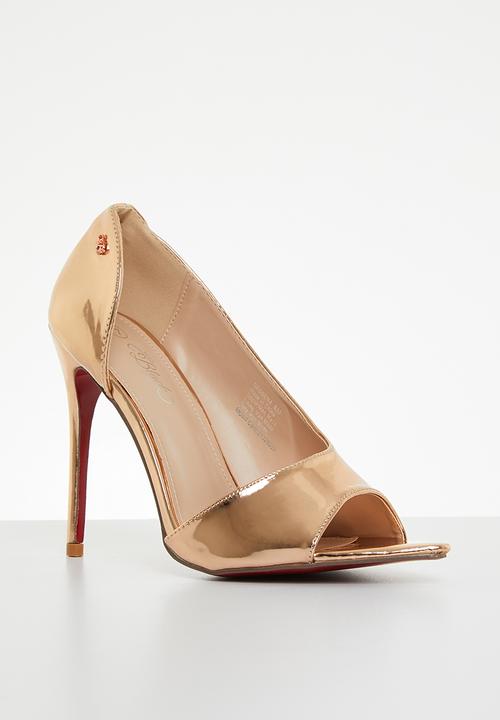 Miss Black - Dagger4 barely there stiletto heel - rose gold