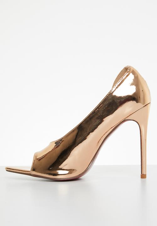 Miss Black - Dagger4 barely there stiletto heel - rose gold
