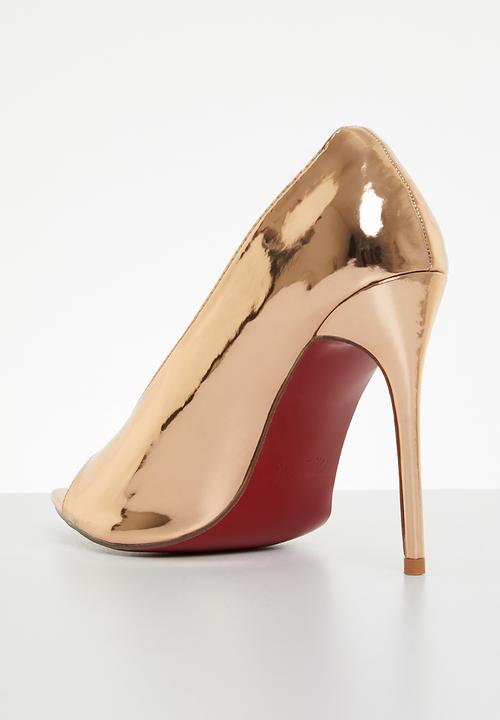 Miss Black - Dagger4 barely there stiletto heel - rose gold