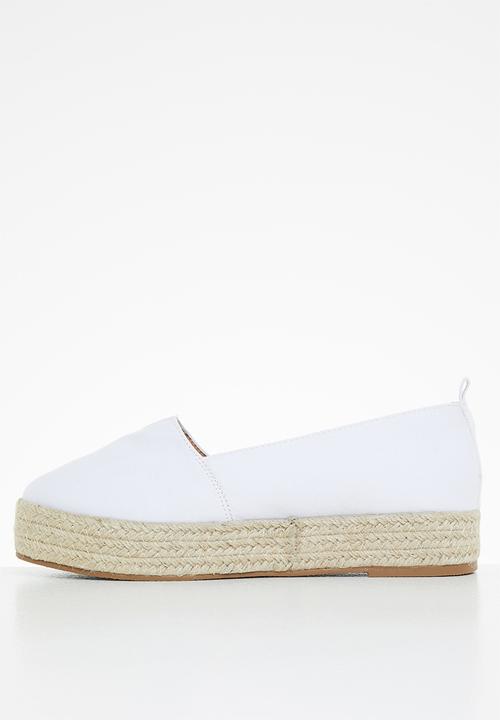 Butterfly Feet - Kenzie 2 flatform espadrille - white