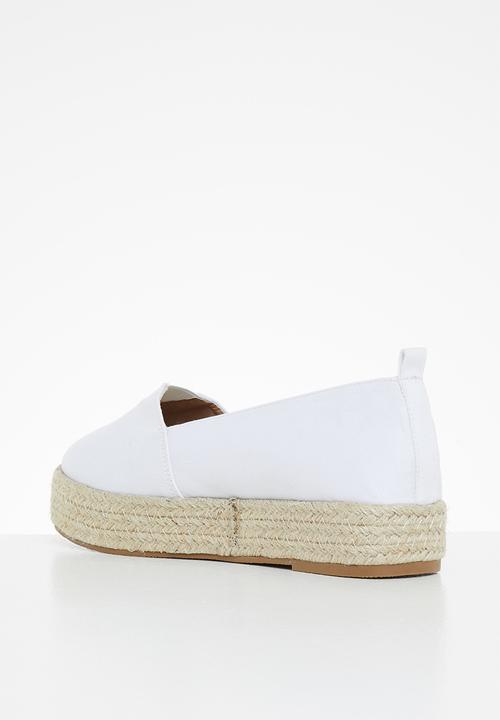 Butterfly Feet - Kenzie 2 flatform espadrille - white