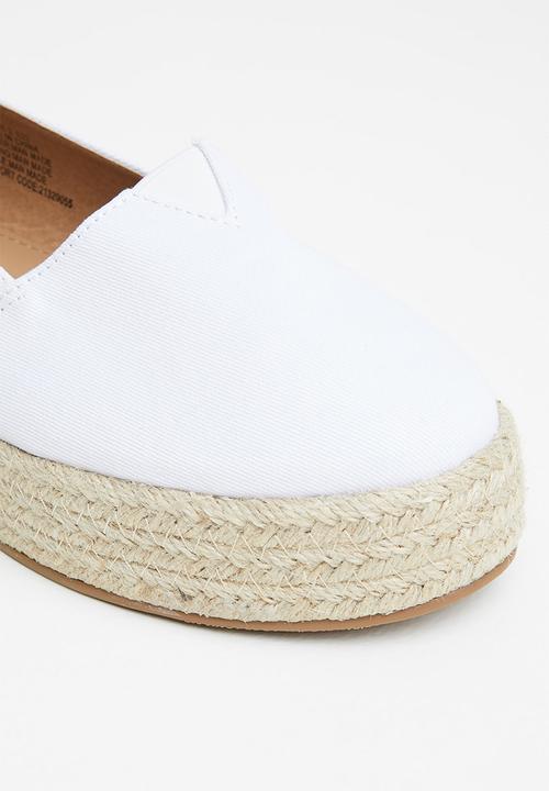 Butterfly Feet - Kenzie 2 flatform espadrille - white