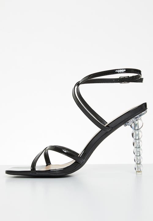 Miss Black - Hubbly2 ankle tie heel - black
