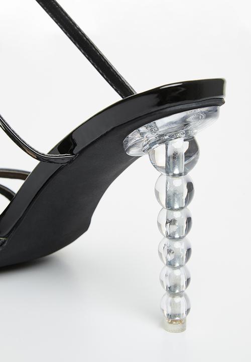 Miss Black - Hubbly2 ankle tie heel - black
