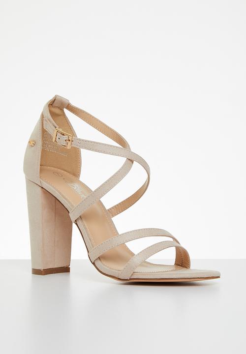 Miss Black - Border1 block heel - stone