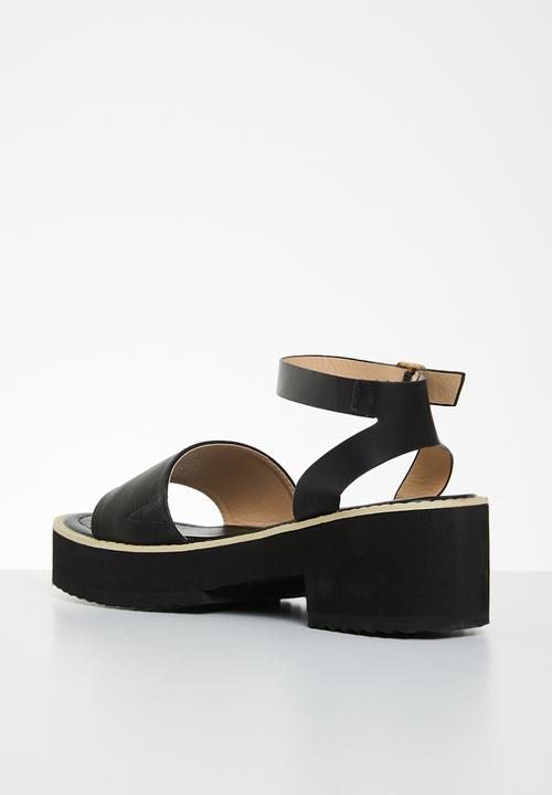 Miss Black - Grunge1 block heel - black