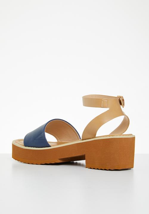 Miss Black - Grunge1 block heel - navy