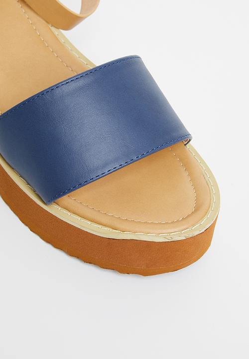 Miss Black - Grunge1 block heel - navy