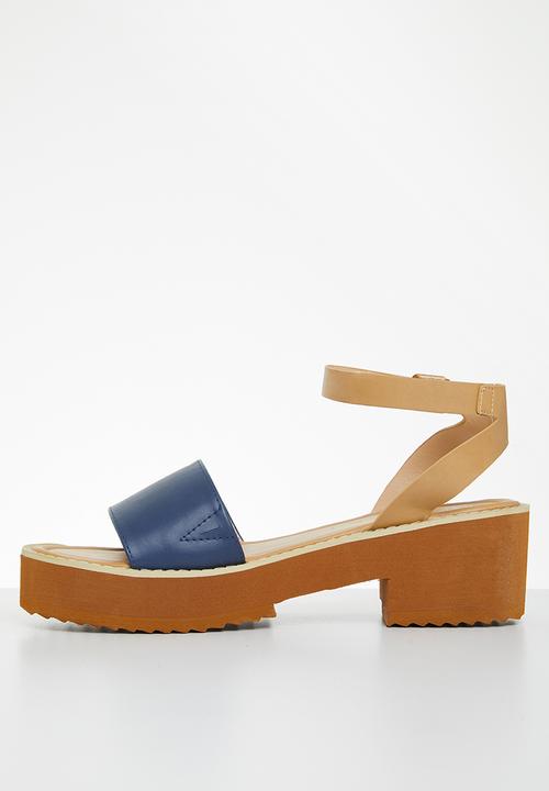 Miss Black - Grunge1 block heel - navy