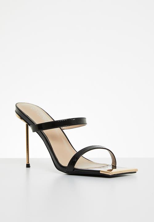Miss Black - Swing1 barely there stiletto mule heel - black