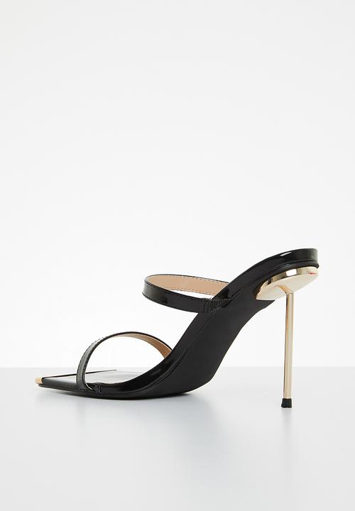 Miss Black - Swing1 barely there stiletto mule heel - black