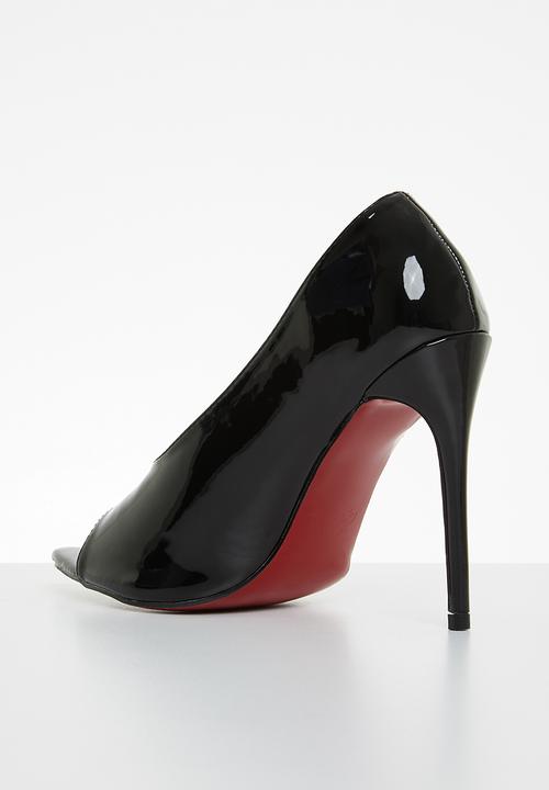 Miss Black - Dagger4 barely there stiletto heel - black