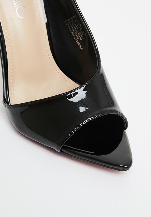 Miss Black - Dagger4 barely there stiletto heel - black