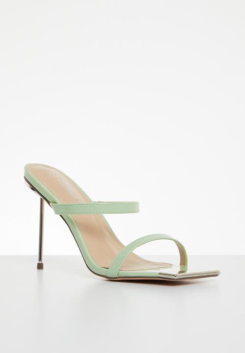 Miss Black - Swing1 barely there stiletto mule heel - mint