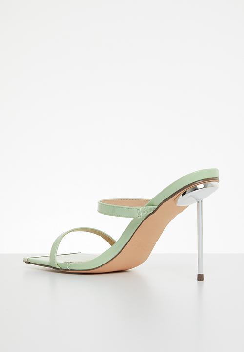 Miss Black - Swing1 barely there stiletto mule heel - mint