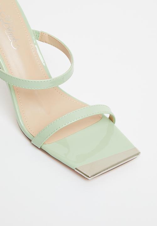 Miss Black - Swing1 barely there stiletto mule heel - mint