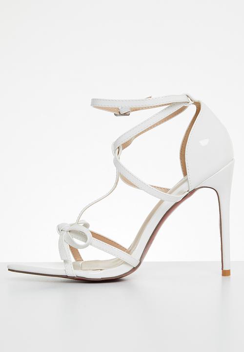 Miss Black - Dagger3 barely there stiletto heel - white