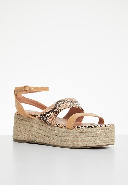 Miss Black - Shakira5 espadrille wedge heel - nude