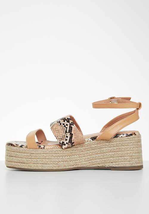Miss Black - Shakira5 espadrille wedge heel - nude