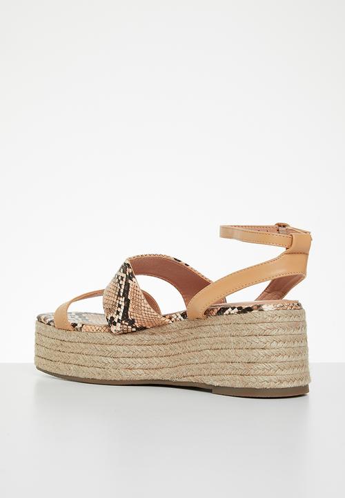 Miss Black - Shakira5 espadrille wedge heel - nude