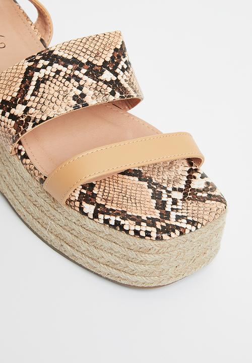 Miss Black - Shakira5 espadrille wedge heel - nude