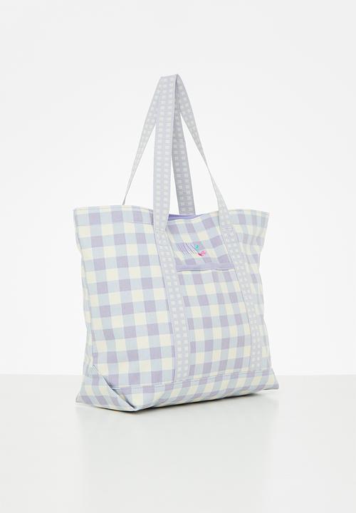 Vans - Mixed up gingham tote - languid lavender