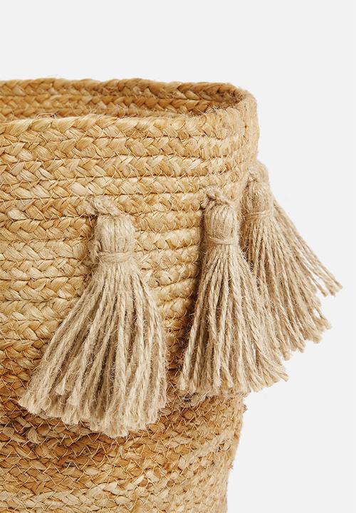 Sixth Floor - Tassel basket - natural 