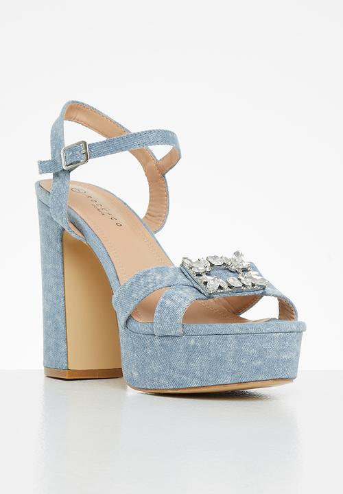 Rock & Co - Miami 1 ankle tie platform heel - blue