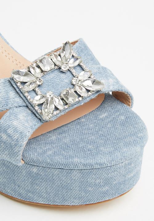 Rock & Co - Miami 1 ankle tie platform heel - blue