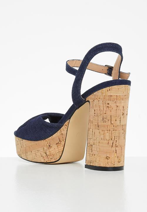 Rock & Co - Mykonos 2 ankle tie platform heel - navy