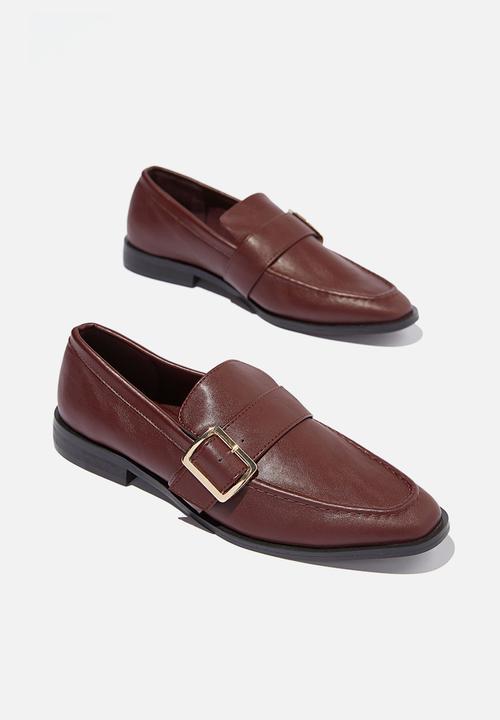Cotton On - Rebecca buckle loafer - oxblood