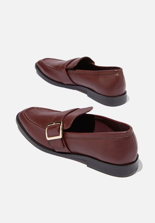 Cotton On - Rebecca buckle loafer - oxblood