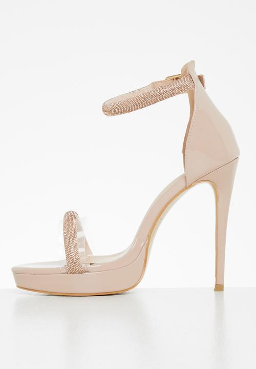 Rock & Co - Vegas 1 ankle tie barely there stiletto heel - neutral