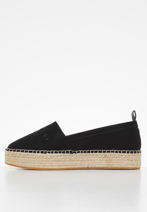 Calvin Klein - Flatform espadrilles - black