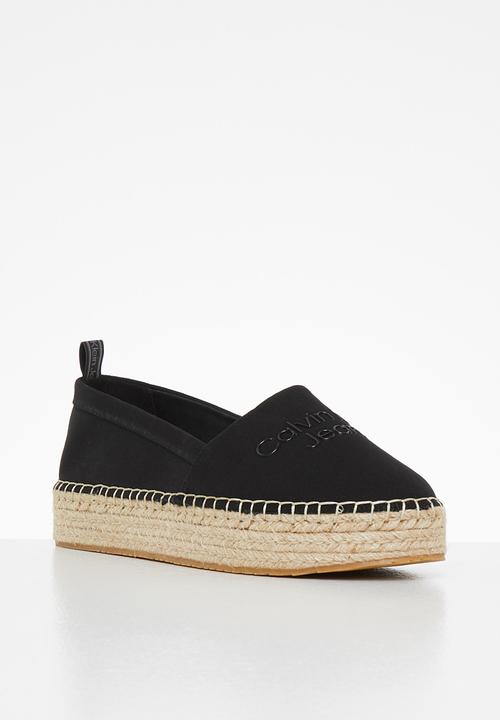 Calvin Klein - Flatform espadrilles - black