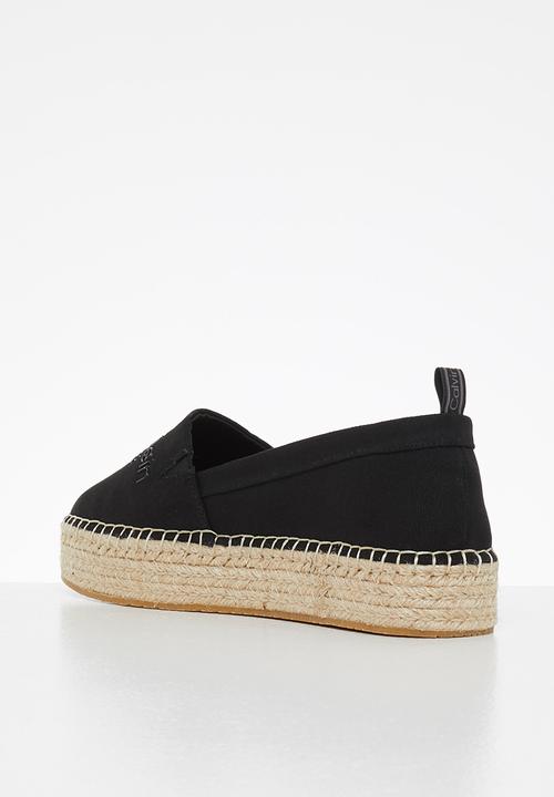 Calvin Klein - Flatform espadrilles - black