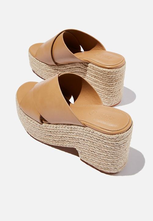 Cotton On - Mia cross over espadrille mule - camel
