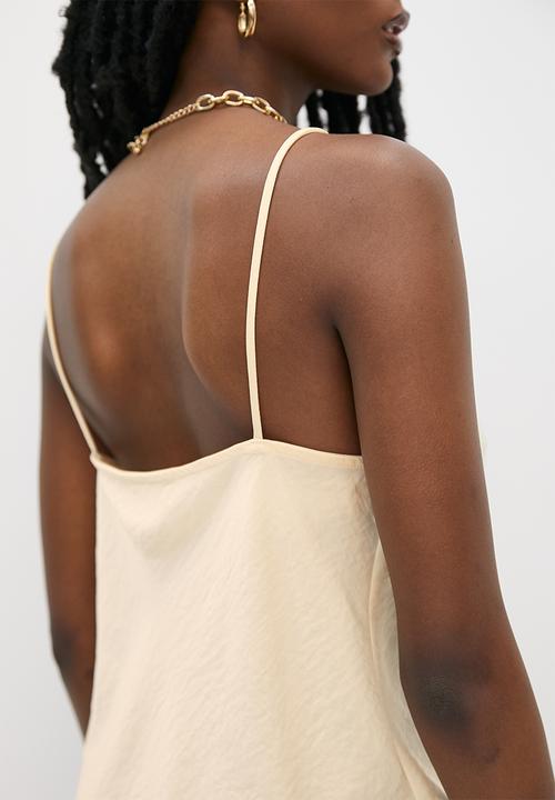 VELVET - Satin cowl neck cami blouse - neutral