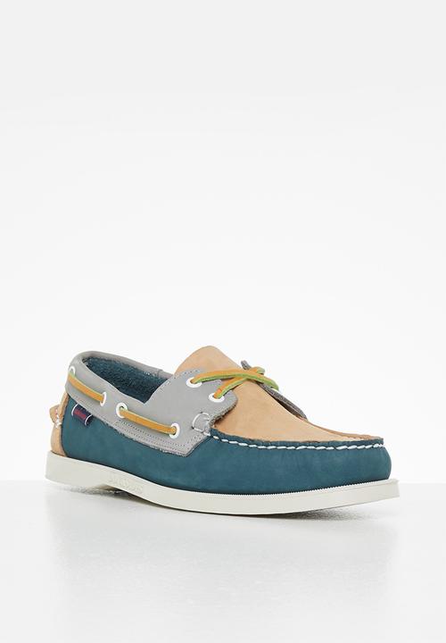 Sebago - Portland spinnaker nbk wax- blue/camel/grey