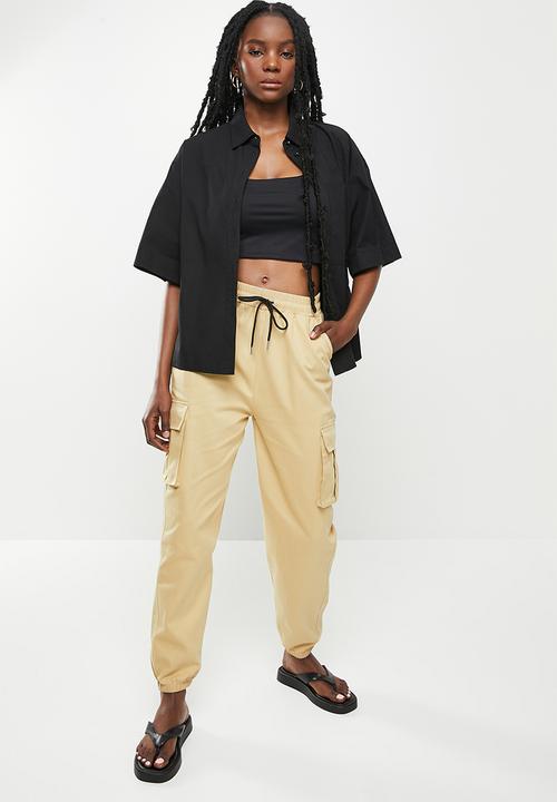 dailyfriday - Cuffed cargo pants - stone
