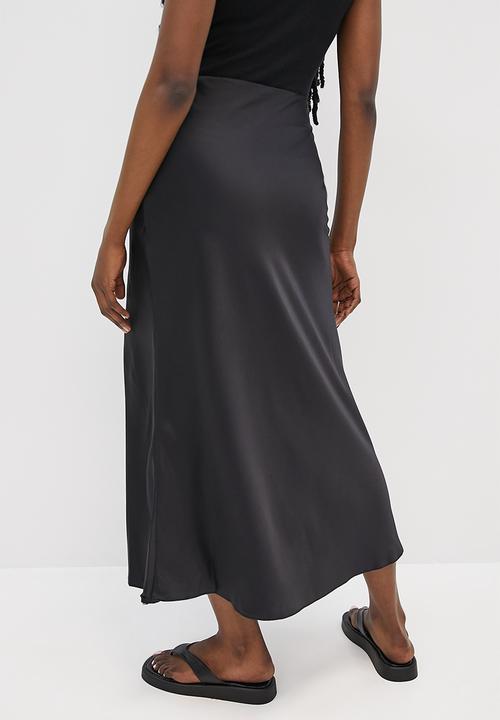 Superbalist - Long slip midi skirt - black