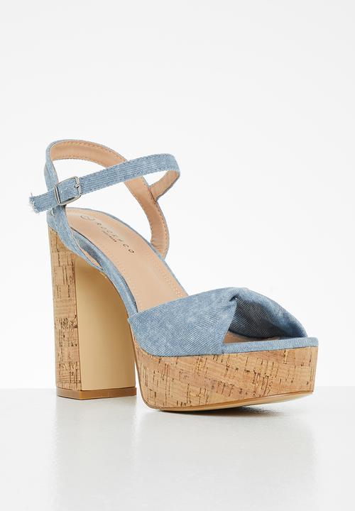 Rock & Co - Mykonos 2 ankle tie platform heel - blue