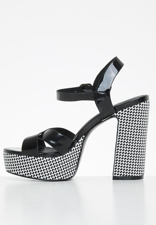 Rock & Co - Paradiso 1 ankle tie platform heel - black