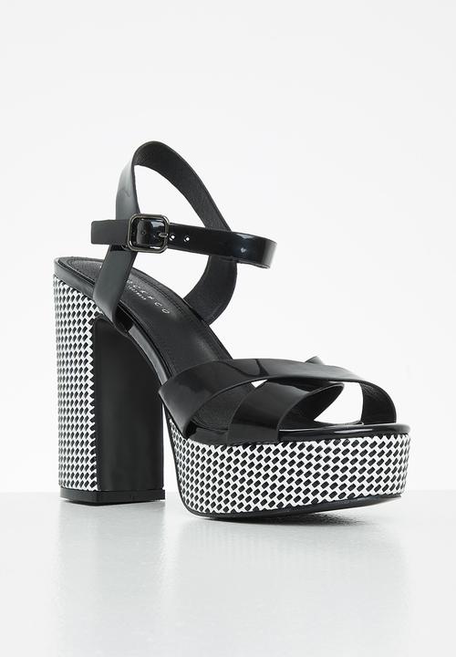 Rock & Co - Paradiso 1 ankle tie platform heel - black