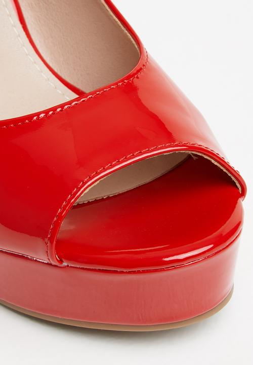 Rock & Co - Panama 1 mary jane wedge heel - red