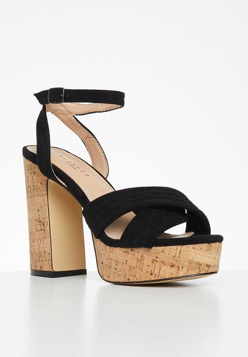 Rock & Co - Mykonos 1 ankle tie platform heel - black
