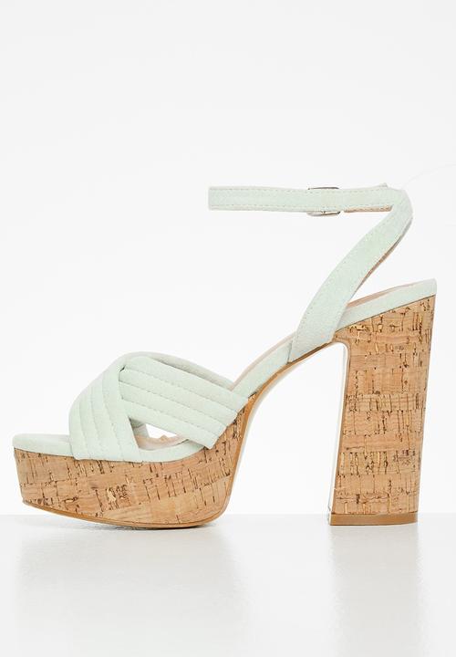 Rock & Co - Mykonos 1 ankle tie platform heel - mint