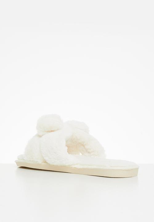 dailyfriday - Amber bow slippers - white
